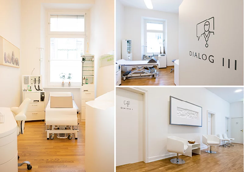 Collage der Praxisräume